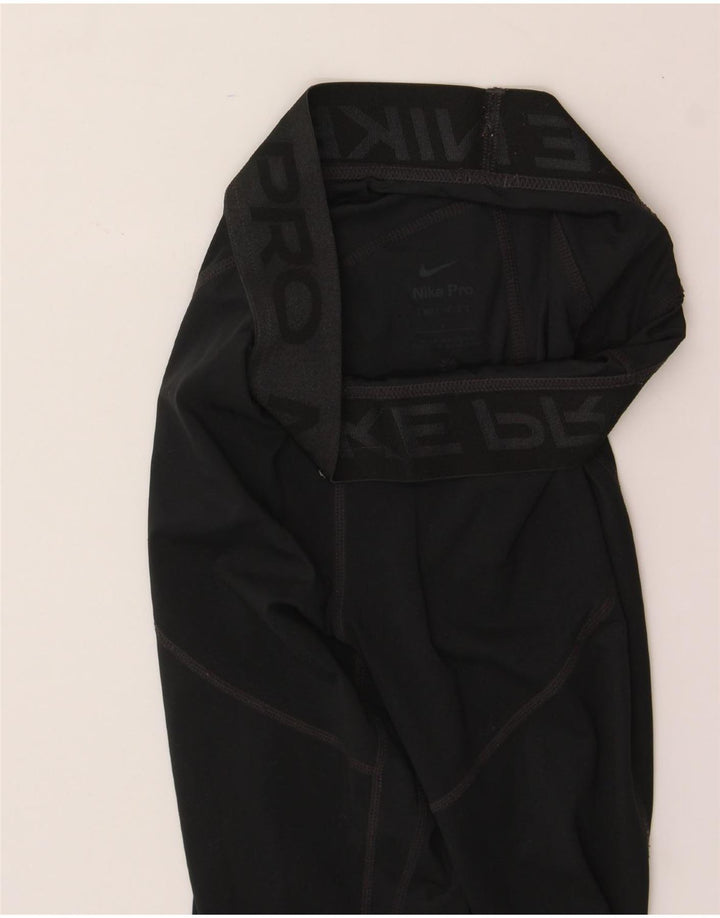 NIKE Womens Dri Fit Graphic Leggings UK 8 Small Black Vintage Nike and Second-Hand Nike from Messina Hembry 