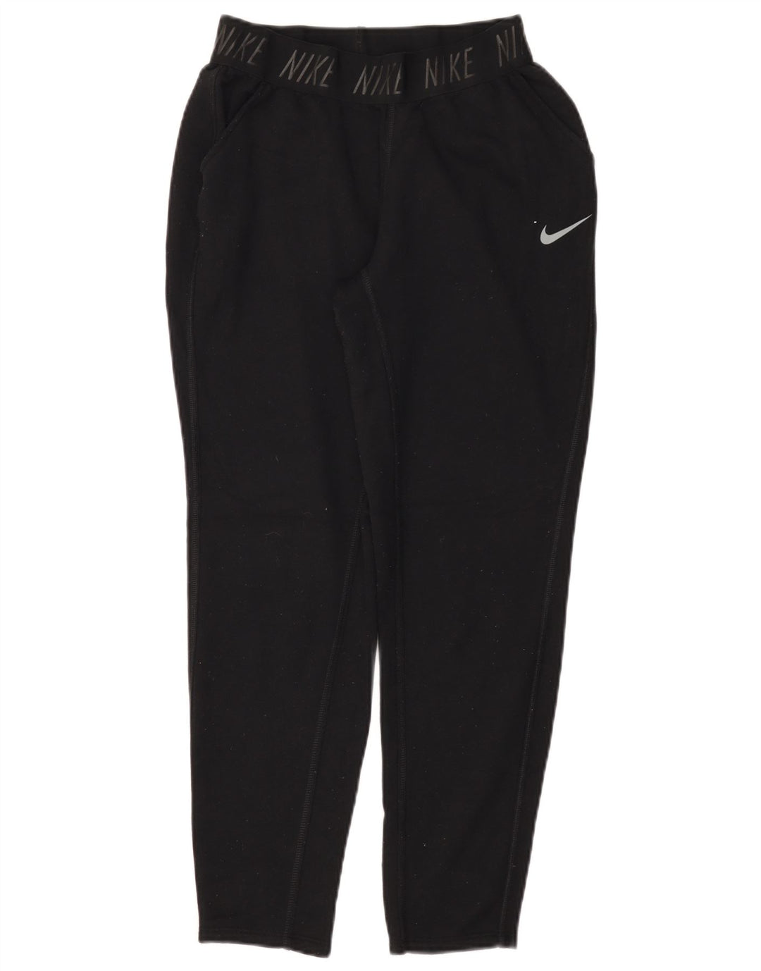 Pantaloni de trening NIKE Dri Fit Graphic pentru femei UK 10 Small Black