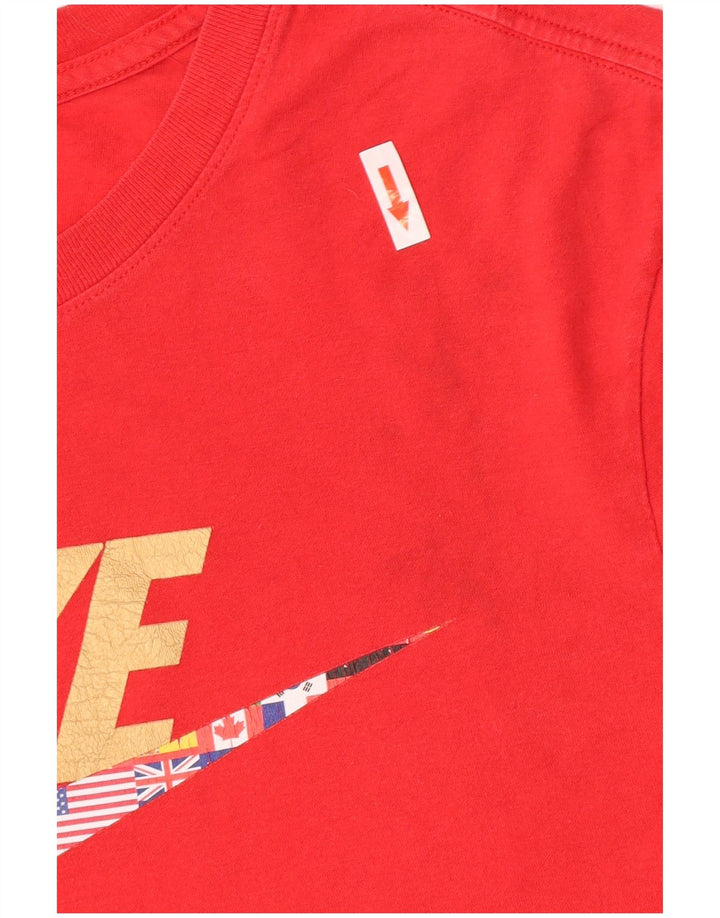 Tricou grafic pentru bărbați Nike Top, bumbac roșu mediu