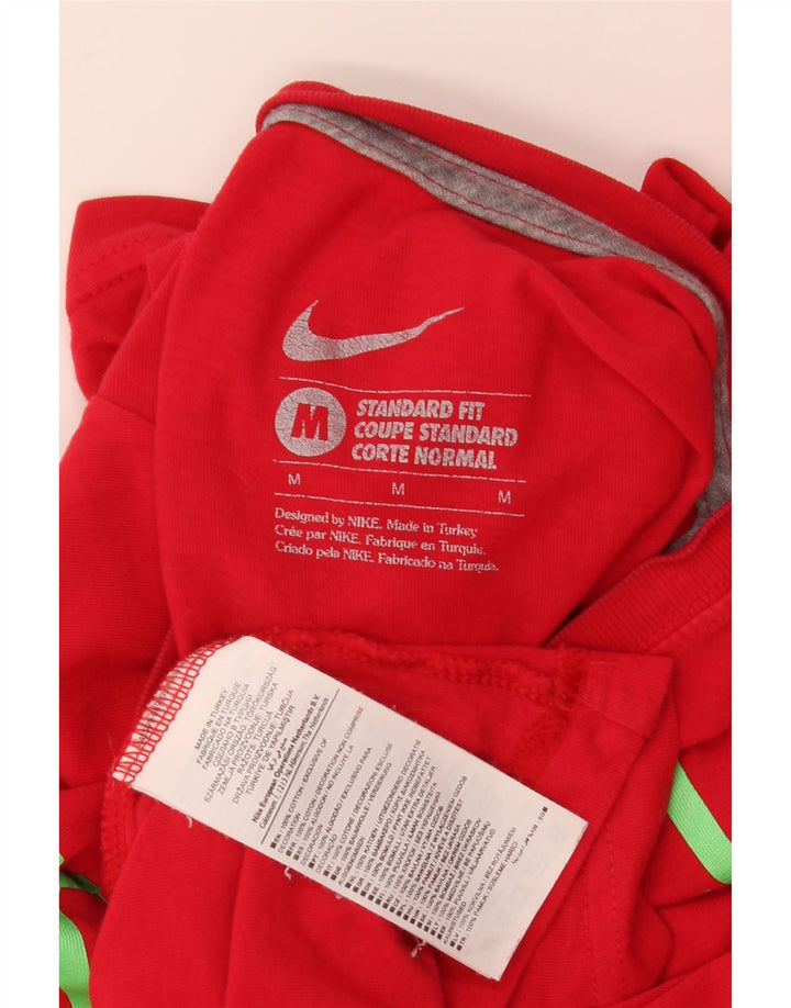 Tricou grafic Nike pentru bărbați, cu croiala standard, top, bumbac roșu mediu