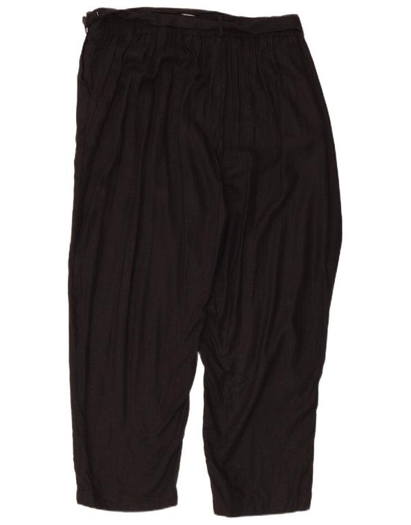Pantaloni tăiați cu autograf pentru femei Marks & Spencer UK 20 2XL W40 L25 Negru