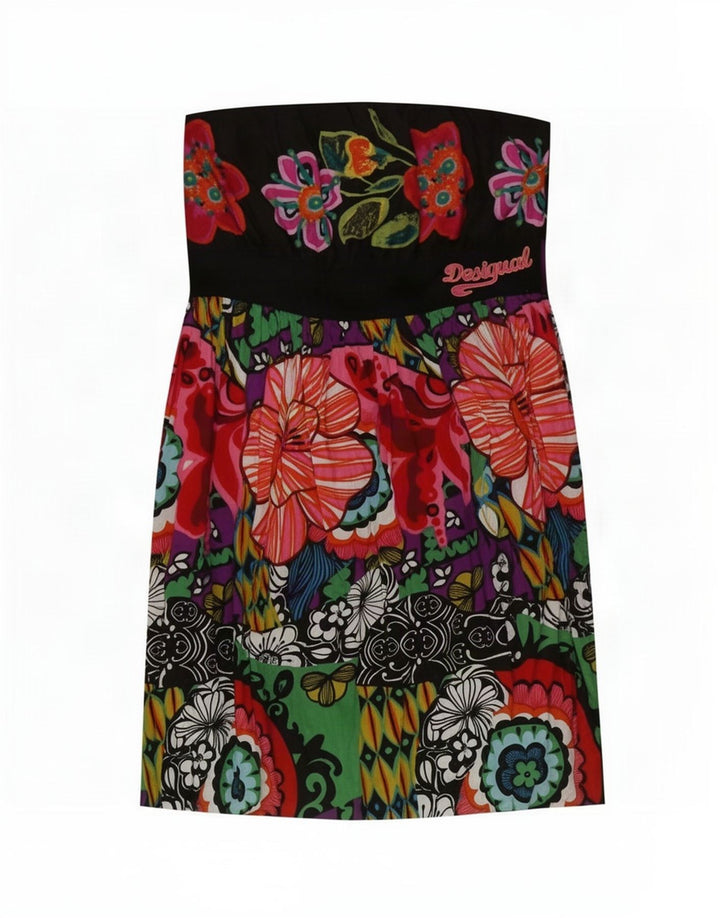 Rochie Desigual Femei Mini fără bretele EU 42 Mari Multicolore Floral