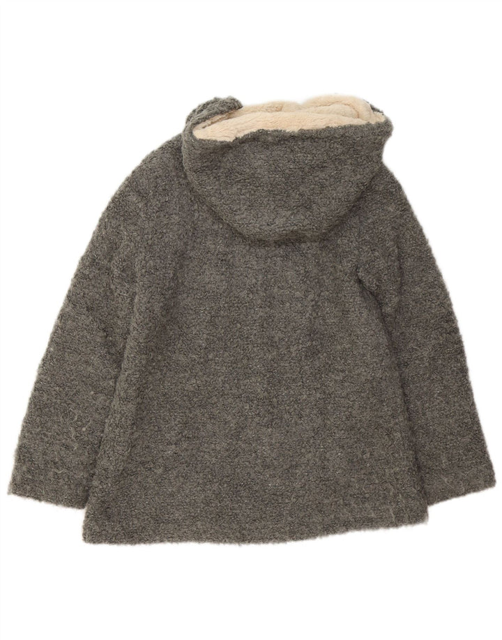 Jachetă bomber supradimensionată pentru femei cu glugă Zara UK 6 XS poliester gri