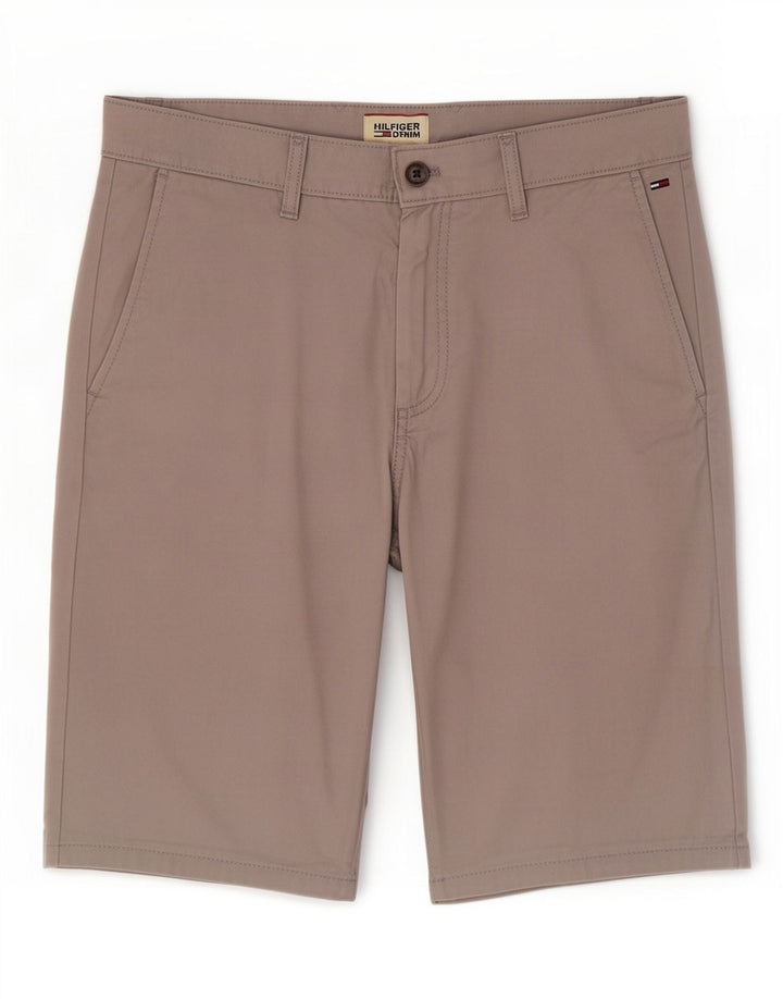 Pantaloni scurți chino Tommy Hilfiger pentru bărbați W31, bumbac gri mediu