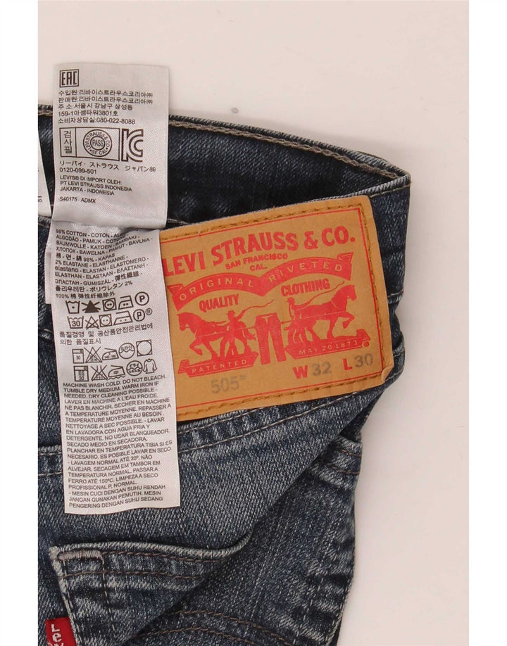 Blugi drepti pentru bărbați Levi's 505 W32 L30 Bumbac albastru