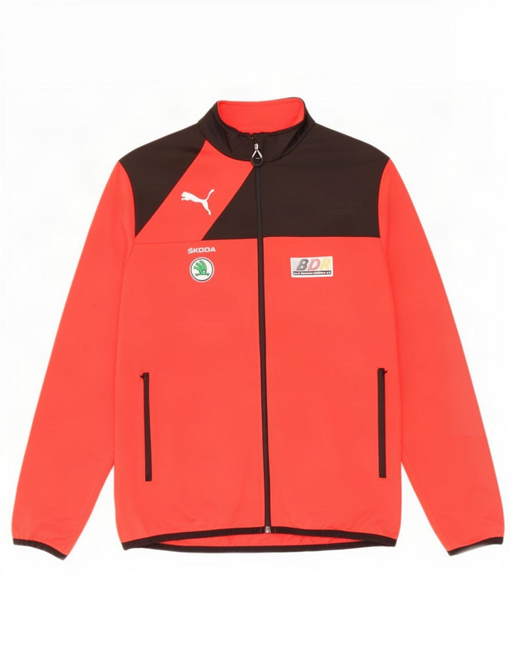 Jachetă de top Puma Deutshland Graphic pentru bărbați, roșu mediu, color block