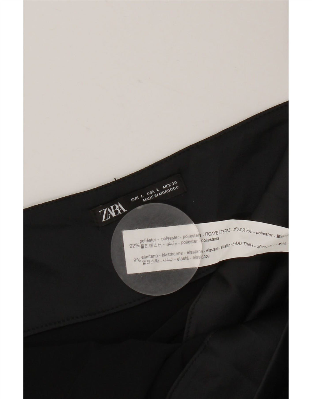 Rochie scurtă pentru femei ZARA UK 12 Poliester negru mediu