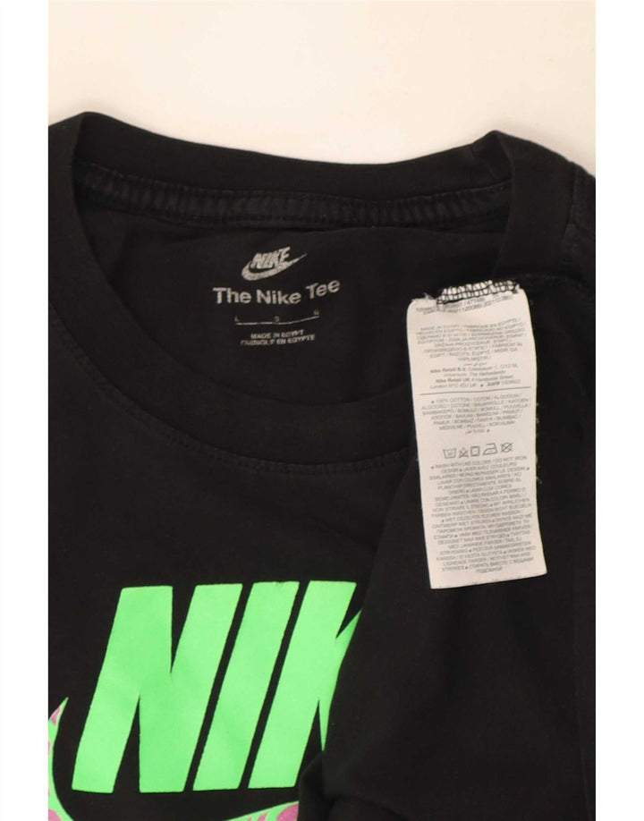 Tricou grafic Nike pentru bărbați Top mare din bumbac negru