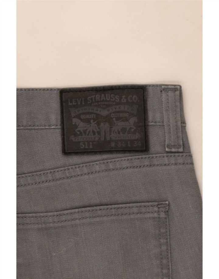 Blugi Levi's 511 Slim pentru bărbați W34 L34 bumbac gri