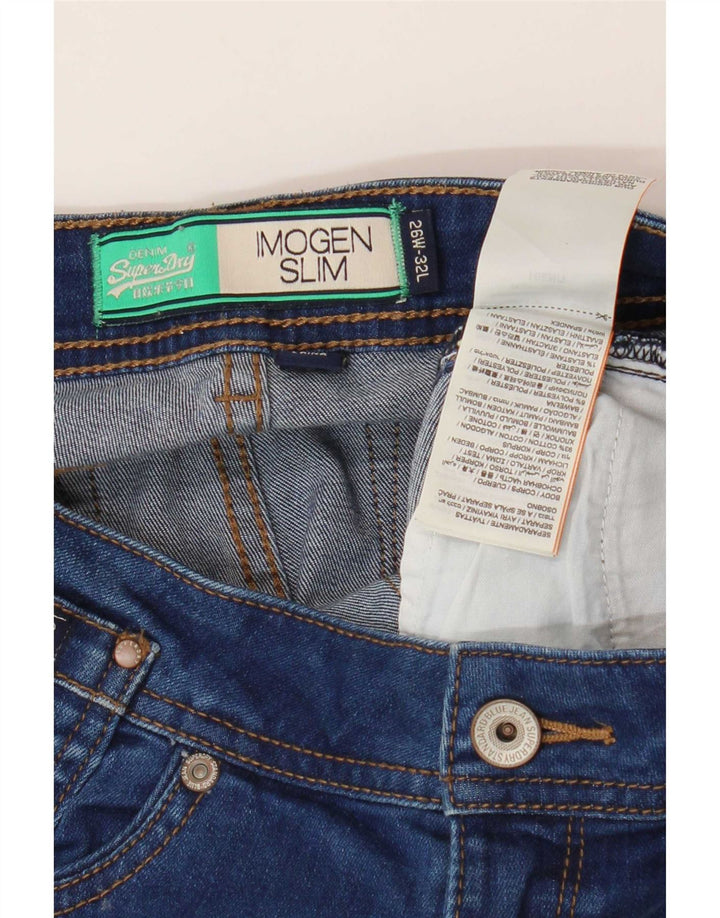 Blugi Superdry Imogen Slim pentru femei W26 L32 Bumbac albastru