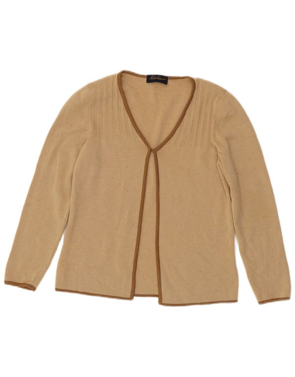 Luisa Spagnoli Pulover cardigan pentru femei cu mâneci 3/4 UK 10 Mic Bej