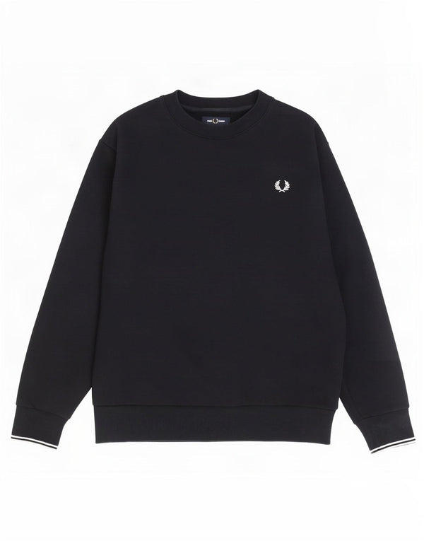 Hanorac pentru bărbați Fred Perry Pulover mare din bumbac bleumarin