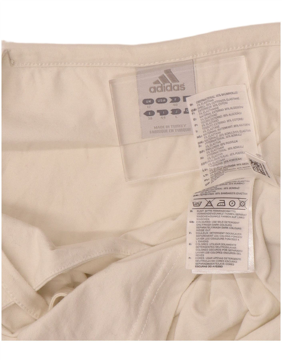 ADIDAS Crop Cami Top pentru femei UK 12 Medium Off White Bumbac