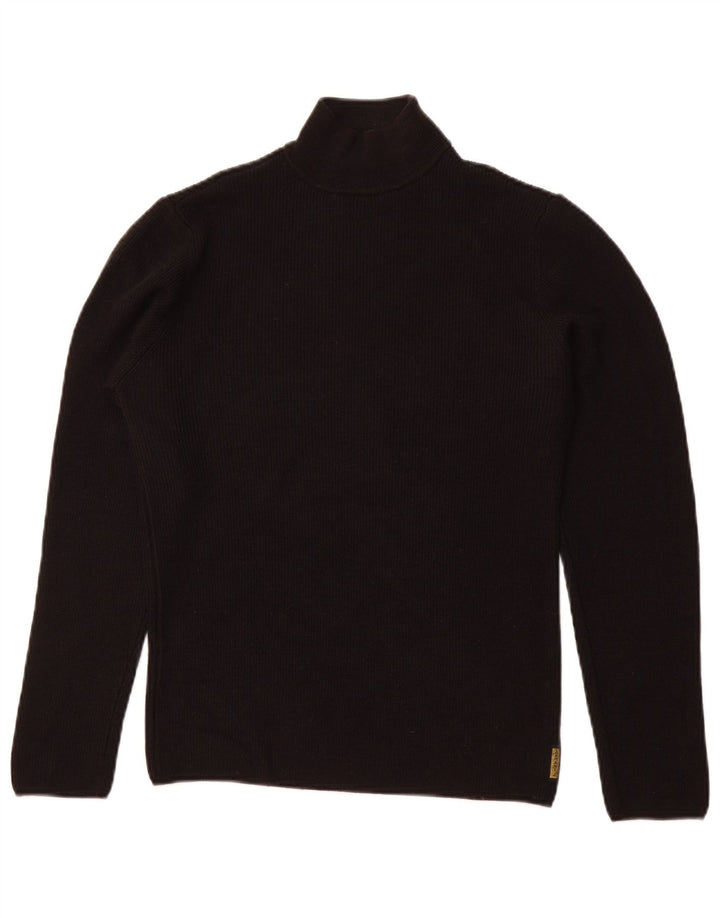 ARMANI JEANS Pulover pentru bărbați cu gât țestoasă din lână neagră medie