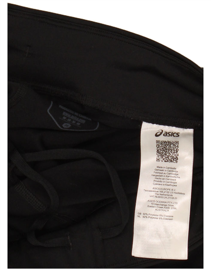 Leggings Capri pentru femei Asics UK 12 Poliester mediu negru