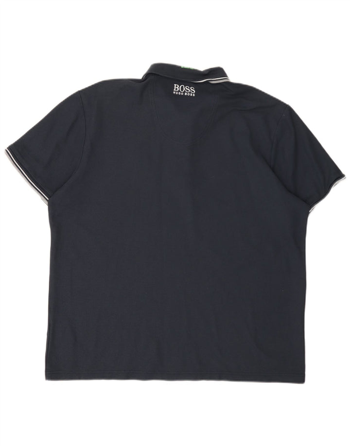 Cămașă polo HUGO BOSS pentru bărbați 2XL bumbac bleumarin