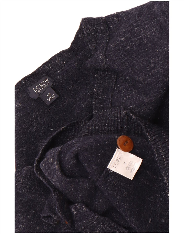 Pulover cardigan pentru bărbați J. Crew, slim fit, lână cu pete albastru bleumarin mediu