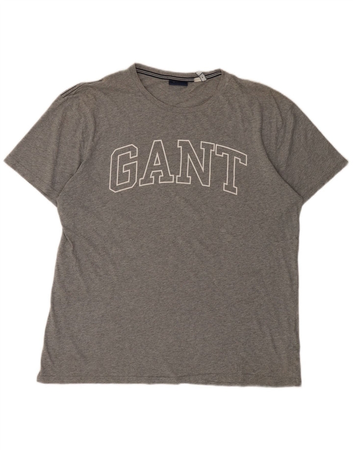 Tricou grafic Gant pentru bărbați Top mare din bumbac gri