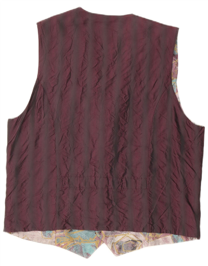 Vestă vintage pentru bărbați cu model abstract, mediu multicolor