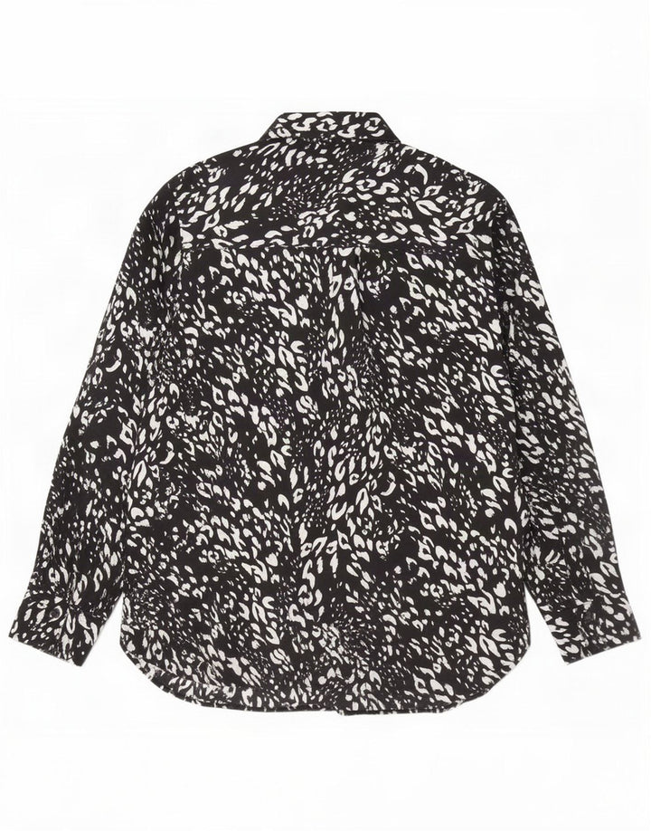 Bluză cămașă pentru femei Marks & Spencer UK 12 Medium Black Animal Print