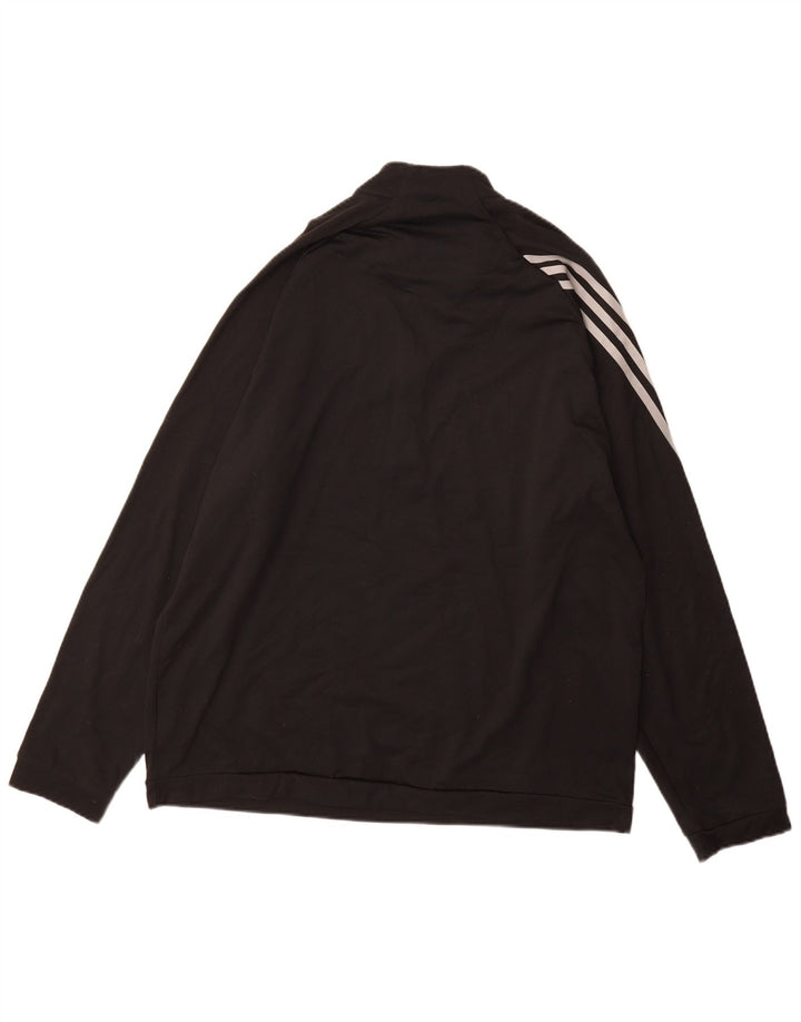 Pantalon de trening Adidas pentru bărbați, cu fermoar, gât, poliester, negru