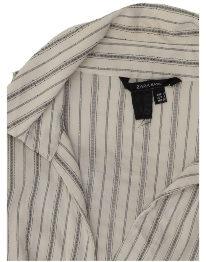 Cămașă pulover pentru femei ZARA, cu dungi albe mici