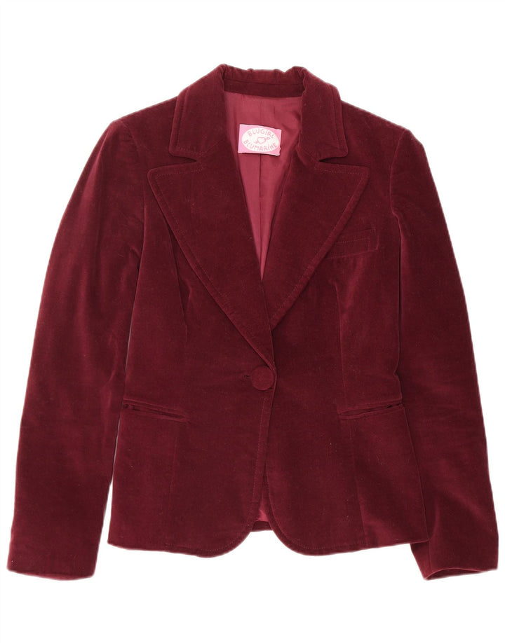 Blugirl Blumarine Jachetă Blazer Femei 1 Buton IT 42 Burgundy Mediu