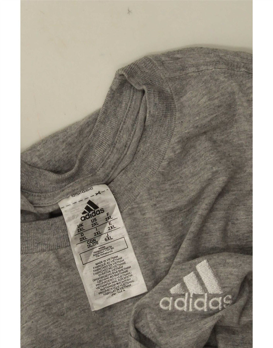 Tricou pentru bărbați Adidas Top 2XL bumbac gri