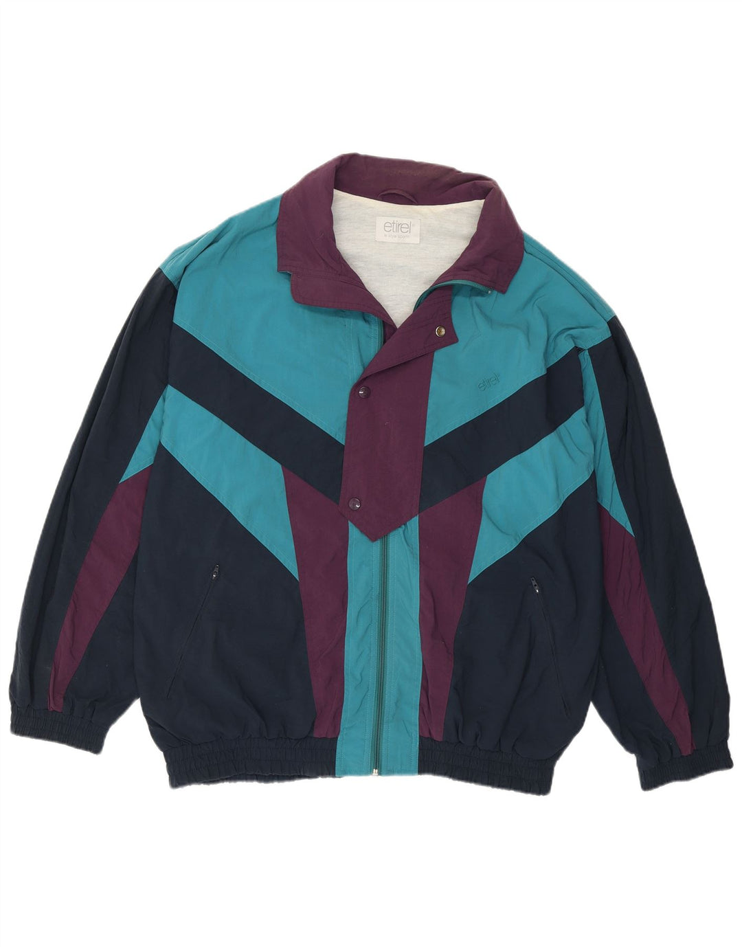 Jachetă de trening pentru bărbați ETIREL, cu croiala lejeră, IT 50 Medium Blue Colorblock