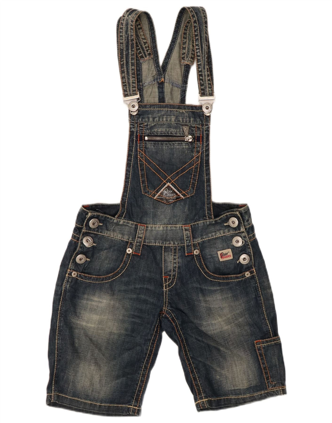 ROY ROGERS Pantaloni scurți din denim salopete pentru femei IT 41 Small W27 Bumbac albastru