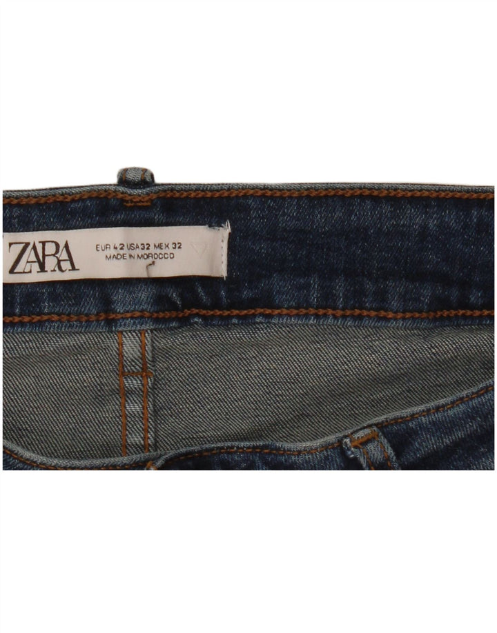 Blugi skinny pentru bărbați Zara EU 42 Large W32 L30 Albastru