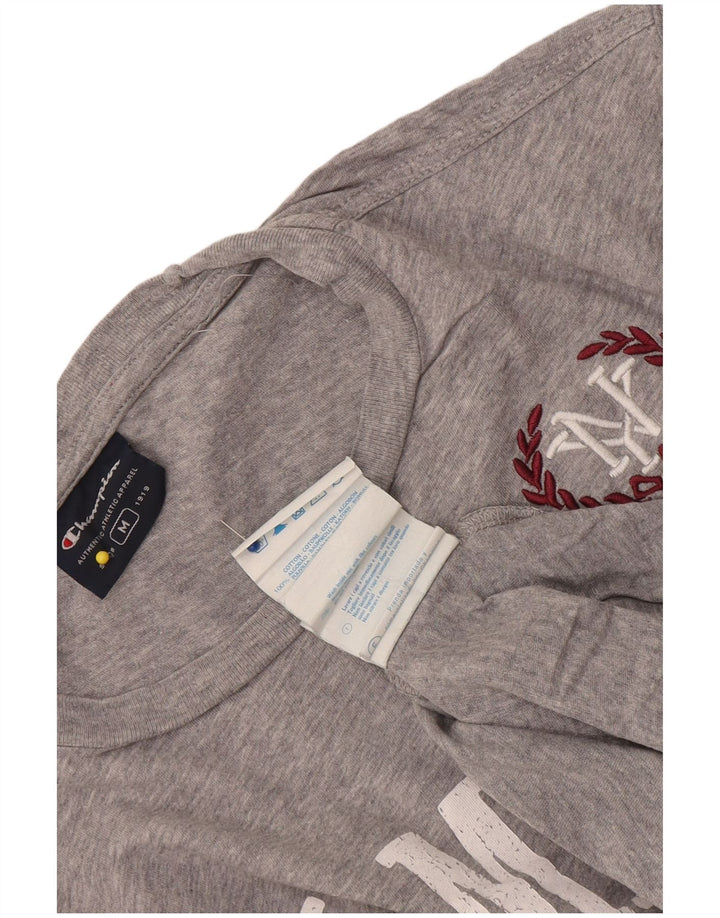 Tricou cu grafic Rochester Champion pentru bărbați Top din bumbac cu pete gri mediu