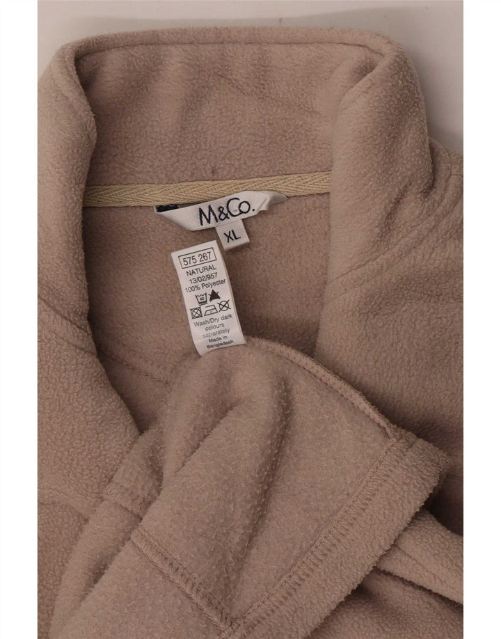 Jachetă fleece pentru femei M&Co UK 18 XL poliester bej