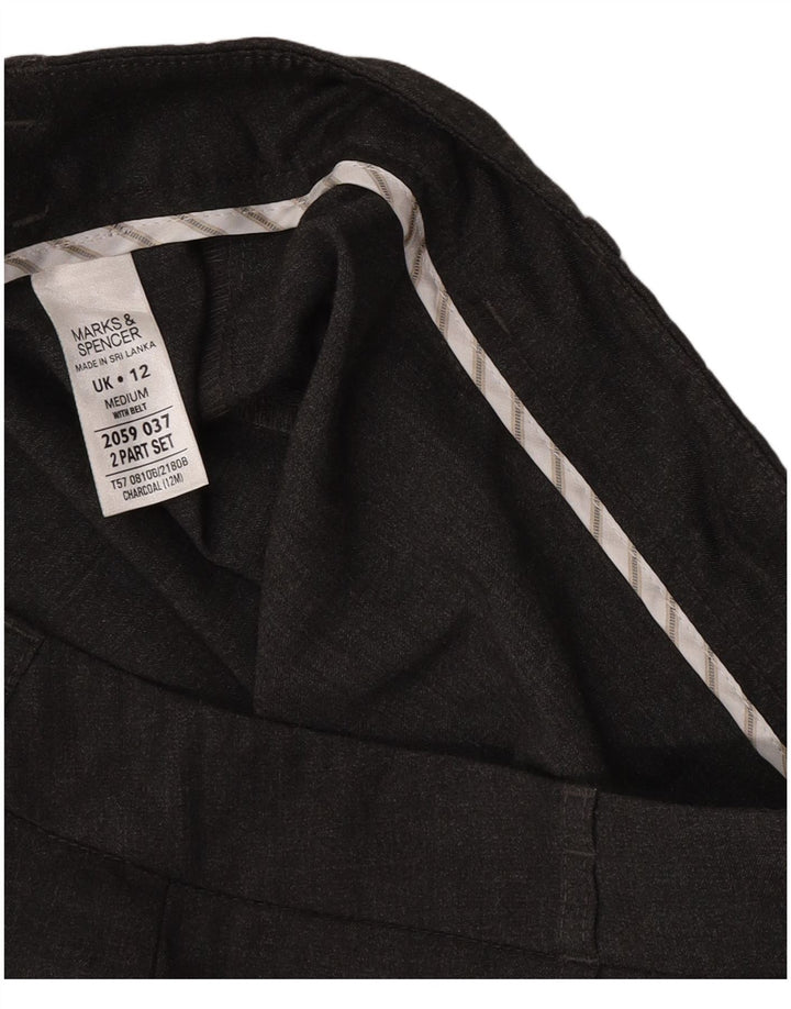 Marks & Spencer Pantaloni de costum bootcut pentru femei UK 12 Medium W32 L29 Gri