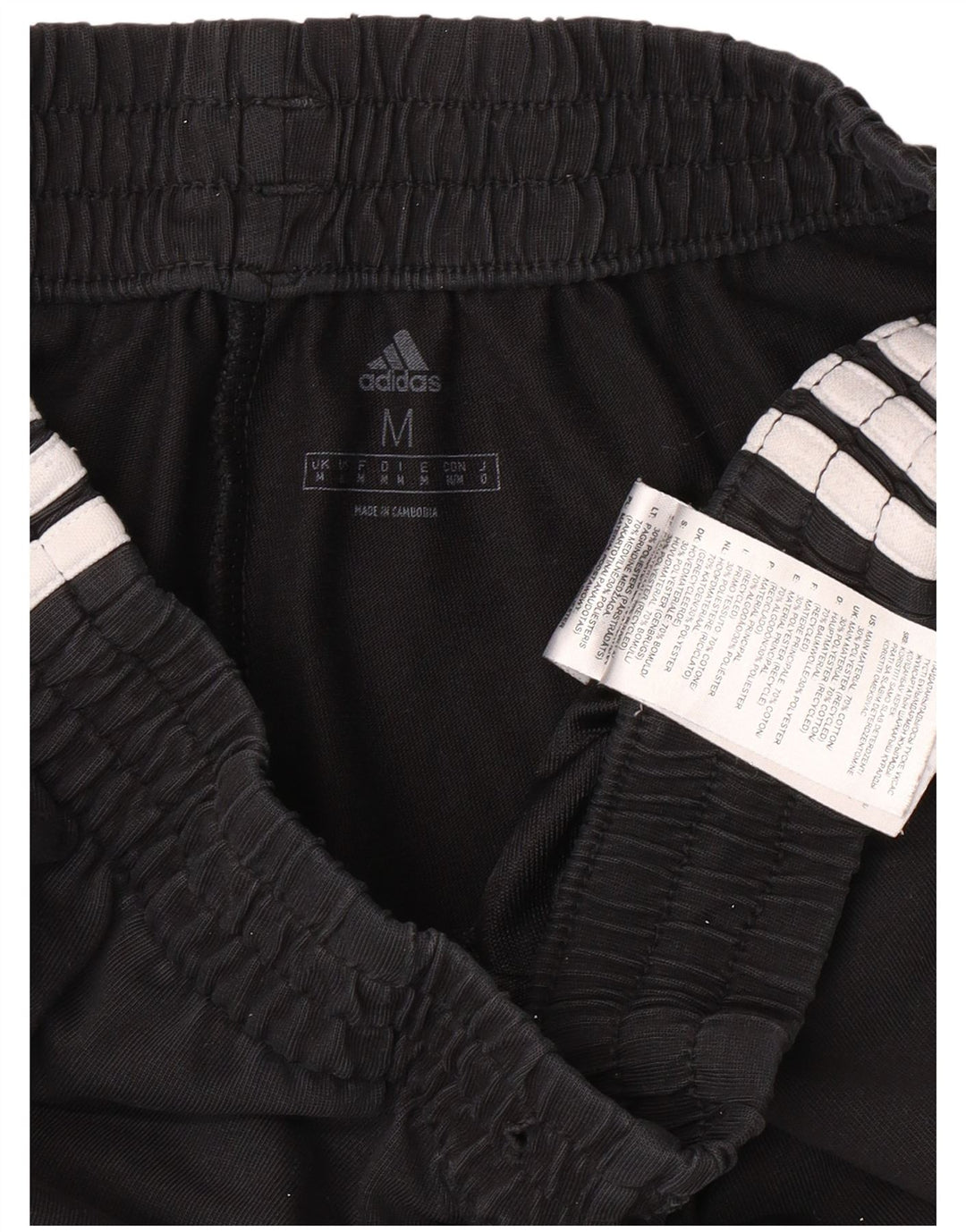 Pantaloni de trening ADIDAS pentru femei, bumbac mediu negru