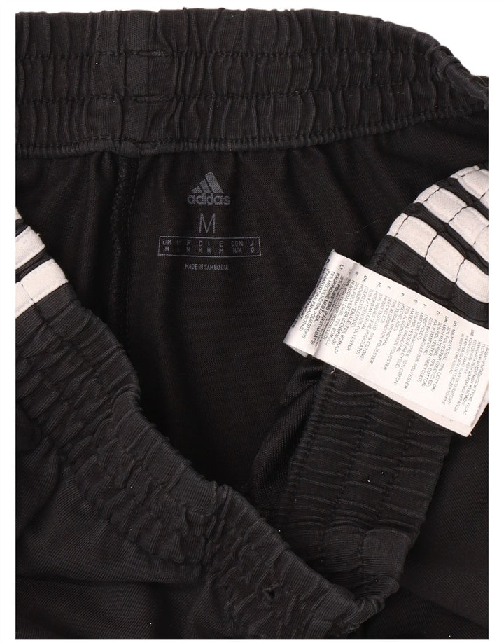 Pantaloni de trening ADIDAS pentru femei, bumbac mediu negru