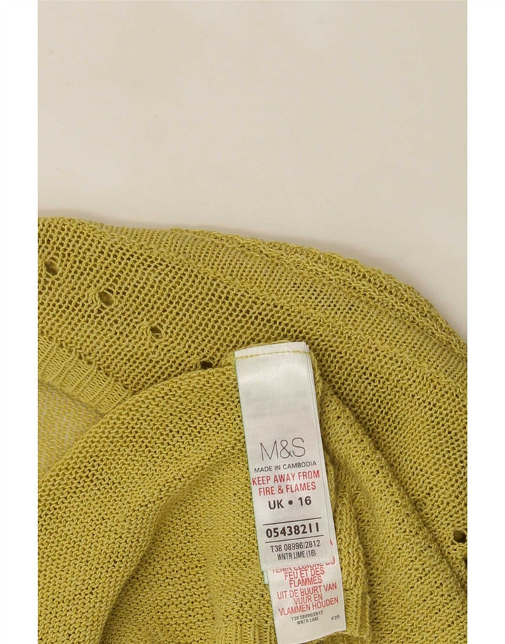 Pulover cardigan deschis pentru femei Marks & Spencer UK 16 mare, verde, viscoză