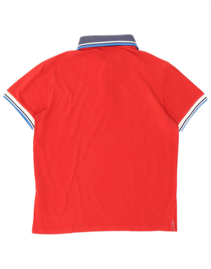 FRED PERRY Cămașă Polo pentru bărbați, Bumbac Colorblock Roșu Mic