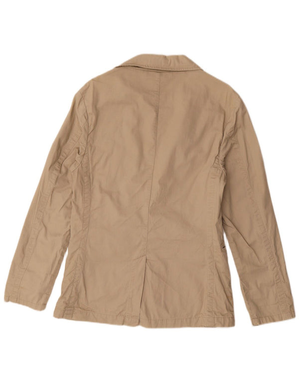 Sacou blazer pentru femei Tommy Hilfiger, cu 2 nasturi, UK 14, bumbac maro mediu