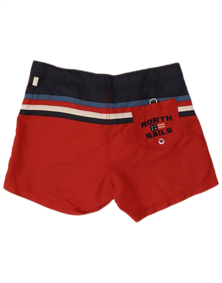 Pantaloni scurți de înot grafic North Sails pentru bărbați, roșu mediu, poliamidă color bloc