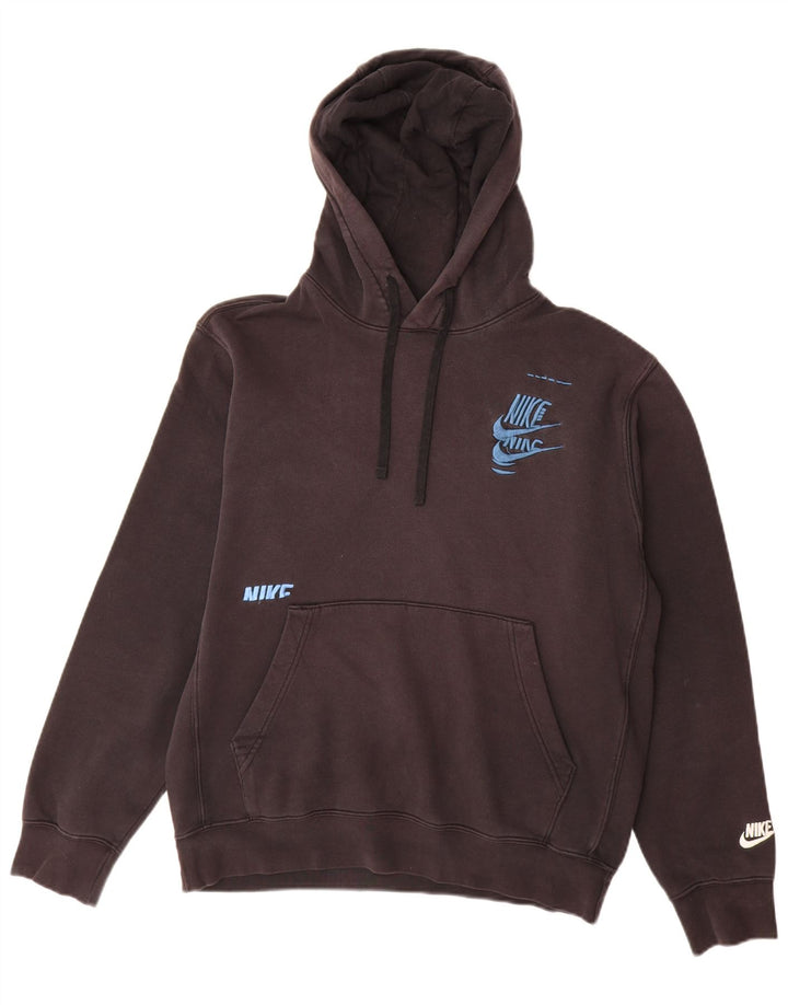 Pulover Nike pentru bărbați, bumbac mediu negru