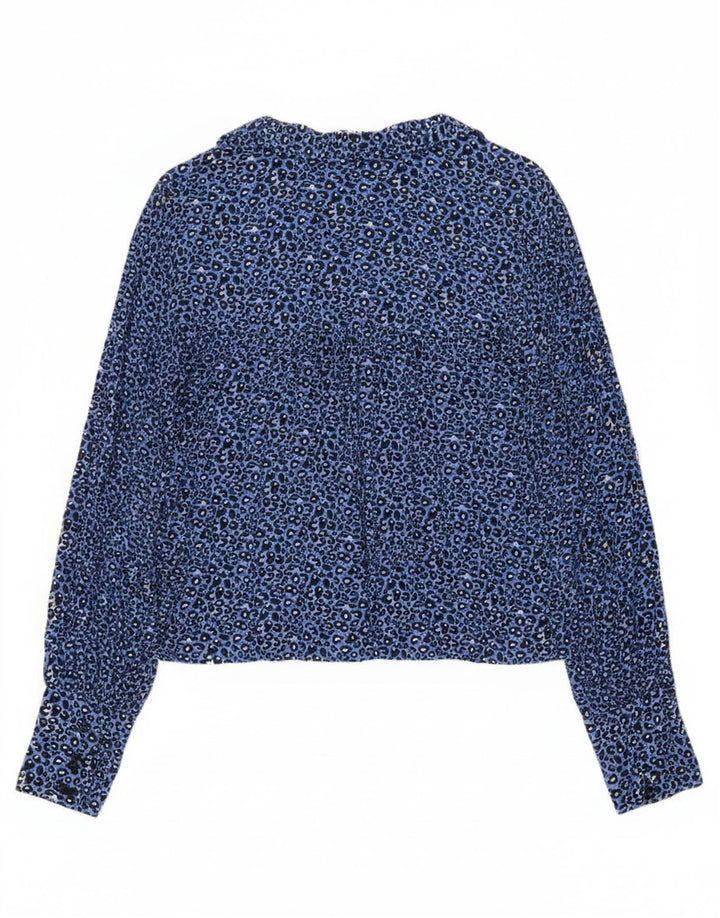 Cămașă pentru femei Zara UK 14 Medium Blue Animal Print
