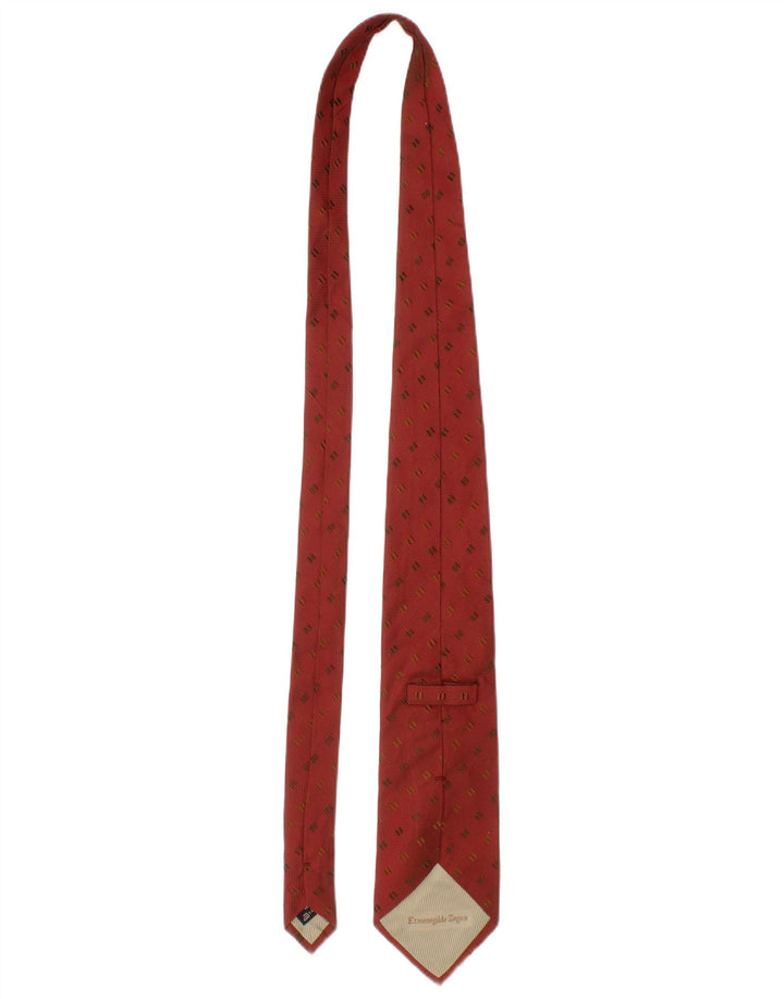 Ermenegildo Zegna Cravata Barbati Marime Unia Rosie Geometrica Matase Clasica