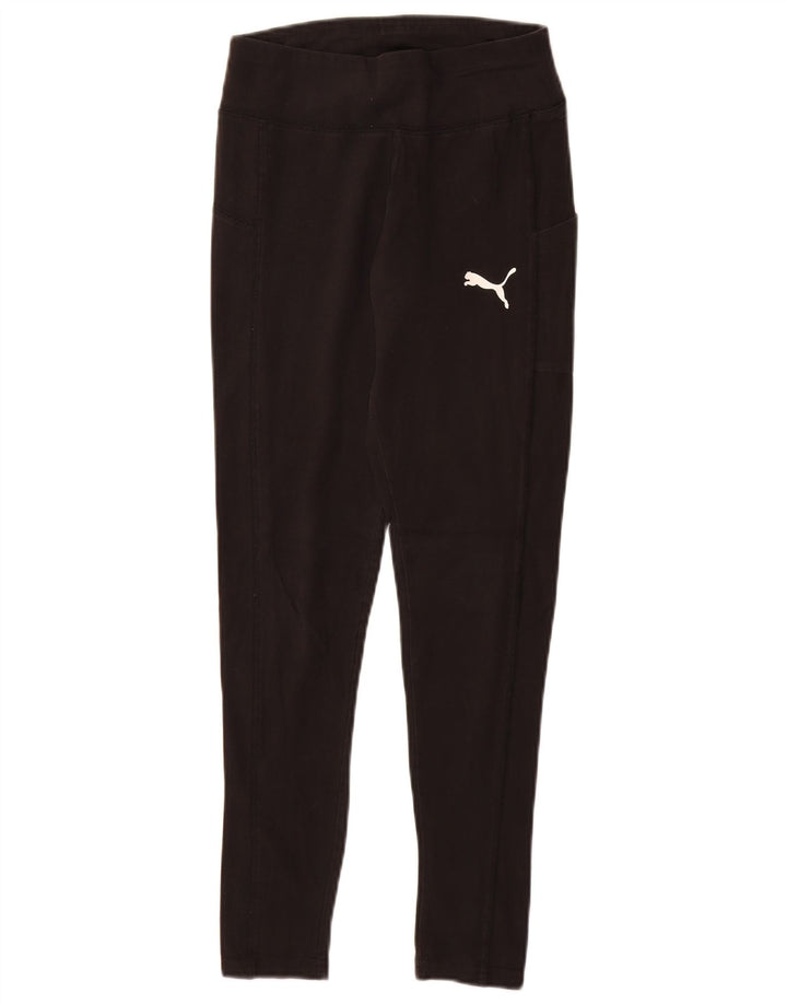 Leggings PUMA pentru femei UK 8 Small Black Bumbac