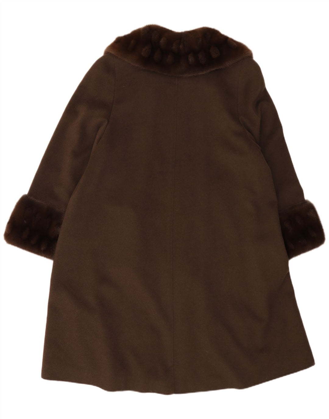 Pardesiu supradimensionat pentru femei VINTAGE UK 14 Lână mare kaki