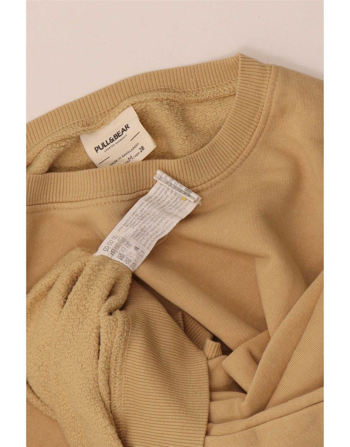 Pull & Bear Pull & Bear Pulover supradimensionat pentru femei UK 14 Bumbac mediu bej