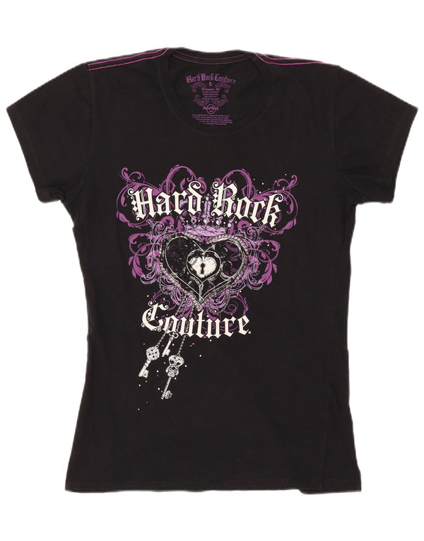 Hard Rock Cafe Tricou grafic Denice pentru femei Top UK 14, mare, negru, bumbac