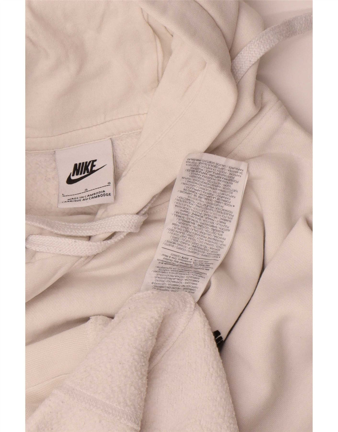 Pulover Nike pentru bărbați, mare, alb, din bumbac