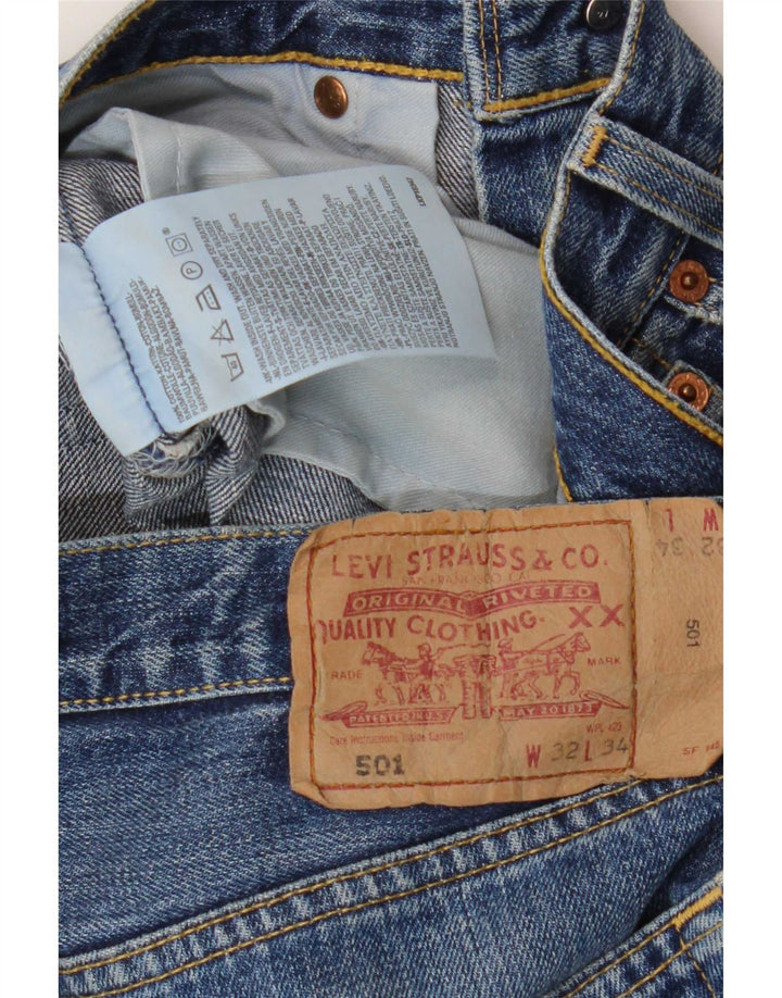 Blugi drepti pentru bărbați Levi's 501 W32 L34 Bumbac albastru