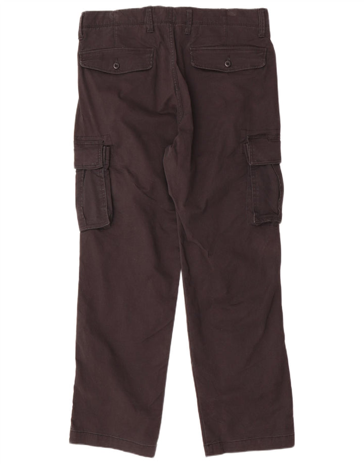 Pantaloni cargo drepti pentru bărbați Gap W32 L30 bumbac negru